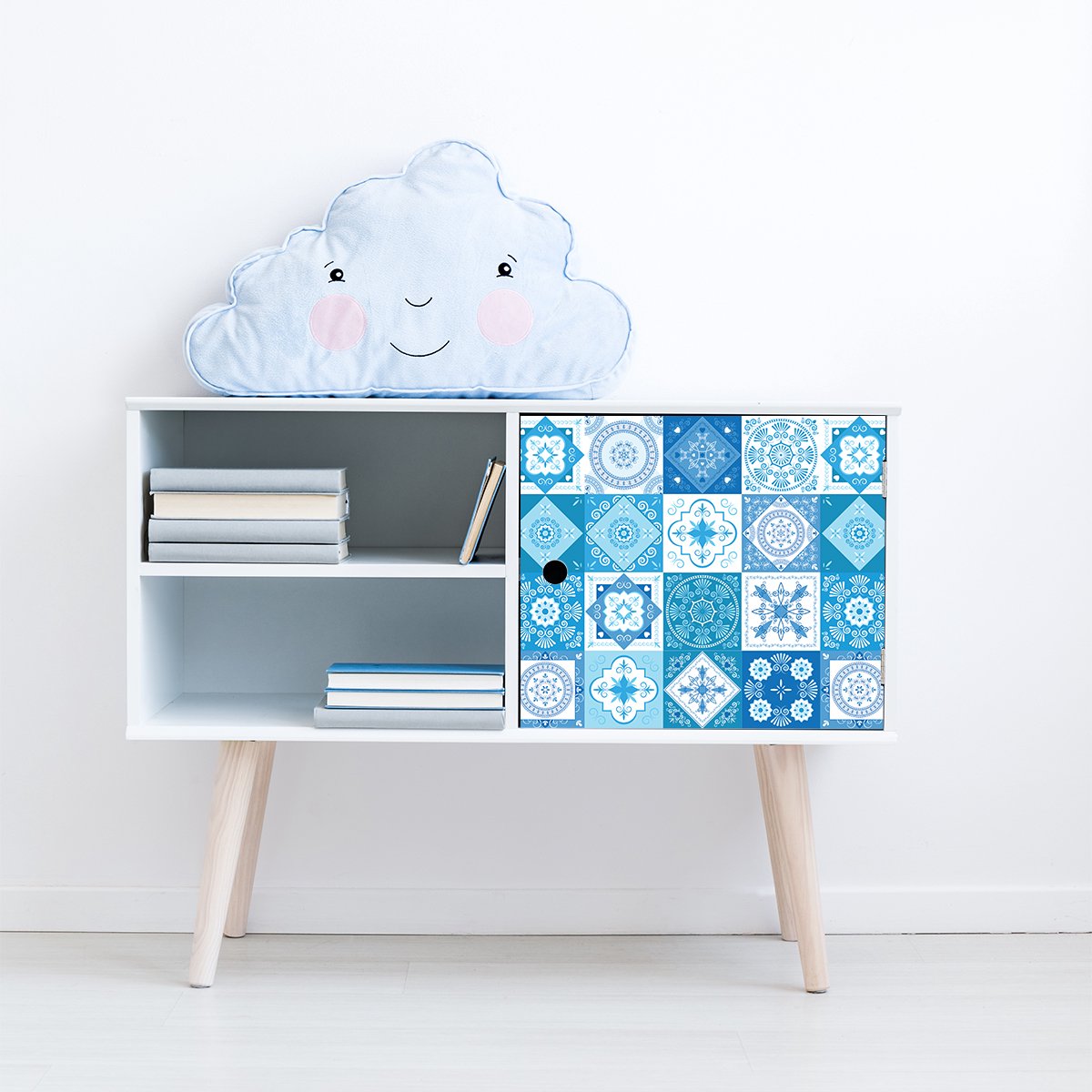 Ambiance Sticker Meubeldecoratiestickers - Zelfklevende stickers voor keuken en woonkamer - 24 JENI meubeltegelstickers - 24 stickers 15x15cm Multi color