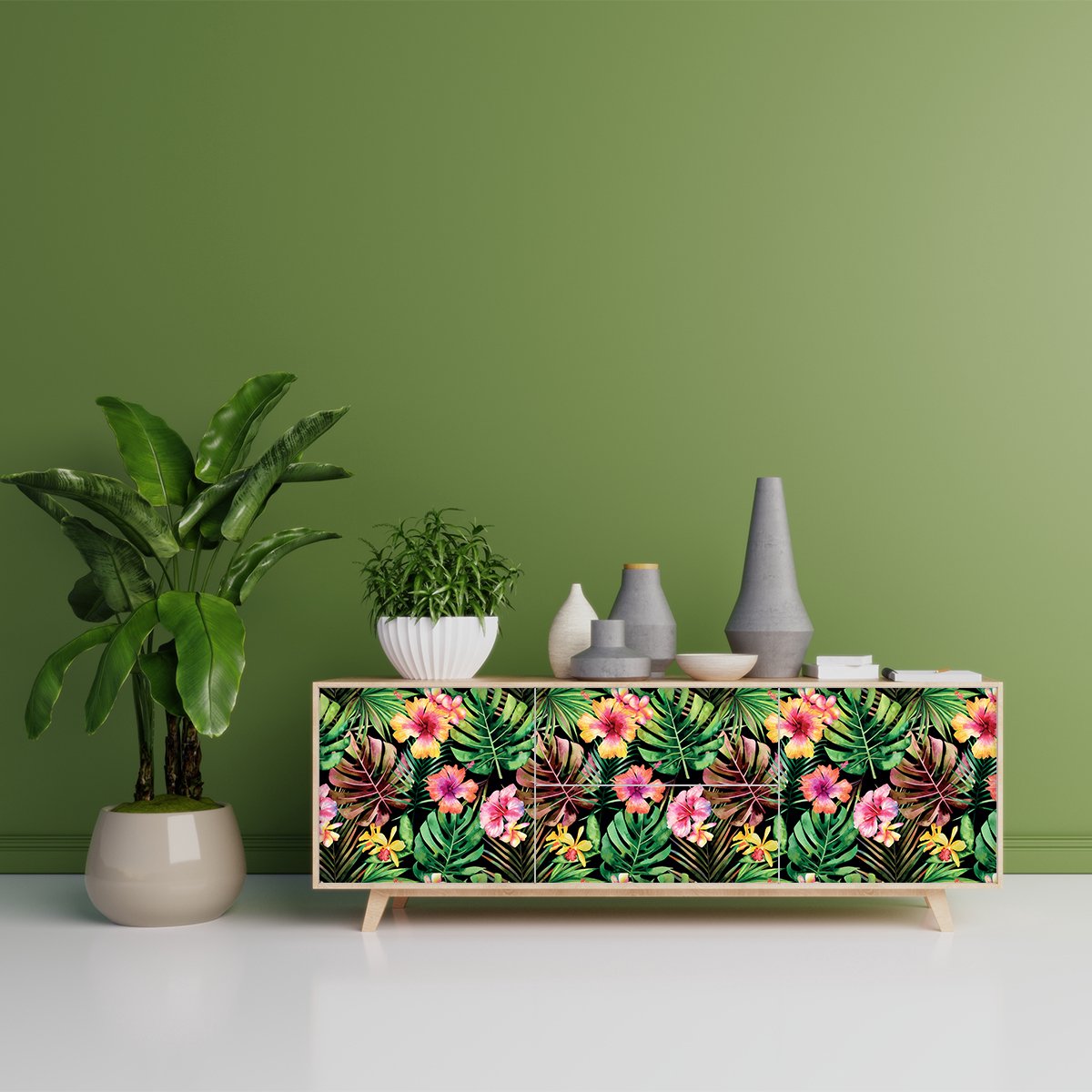 Ambiance Sticker Tropische meubelsticker wittawas 60 x 90 cm Multi color