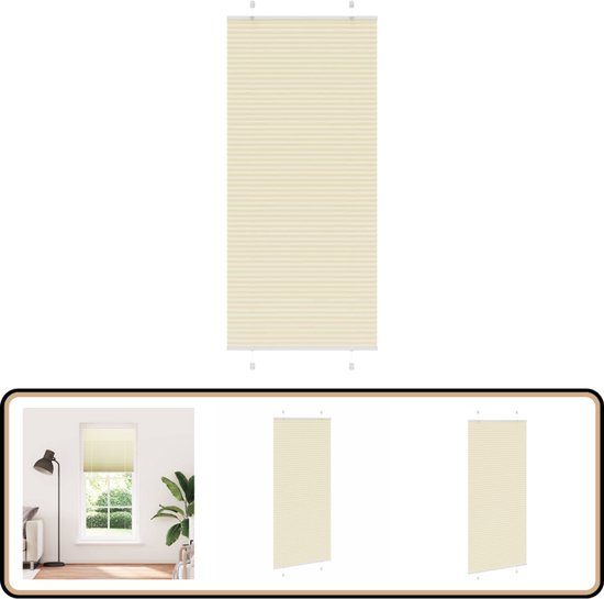 Jaloezie Vitrage Plisségordijn Verduistering 50x200 Cm - Klemmfix Zonder Boren, Wit, Voor Ramen En Deuren Privacy Gordijn Met Klemmen
