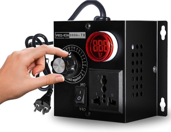 Jadeshay SCR Spannungsregler 4000W – AC 220V, 9A, Stufenlos 0–220V, Mit EU-Stecker, Für Motoren, Lampen, Heizungen & Lüfter