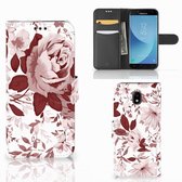 Hoesje Geschikt voor Samsung Galaxy A30 Watercolor Flowers