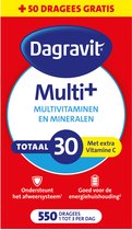 Dagravit Totaal 30 Multivitaminen Voordeelverpakking - Vitamine A, C en het mineraal selenium ondersteunen het afweersysteem - 550 dragees