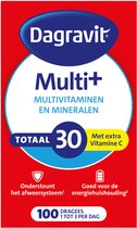 Dagravit Totaal 30 Multivitaminen - Vitamine A, C en het mineraal selenium ondersteunen het afweersysteem - 100 dragees
