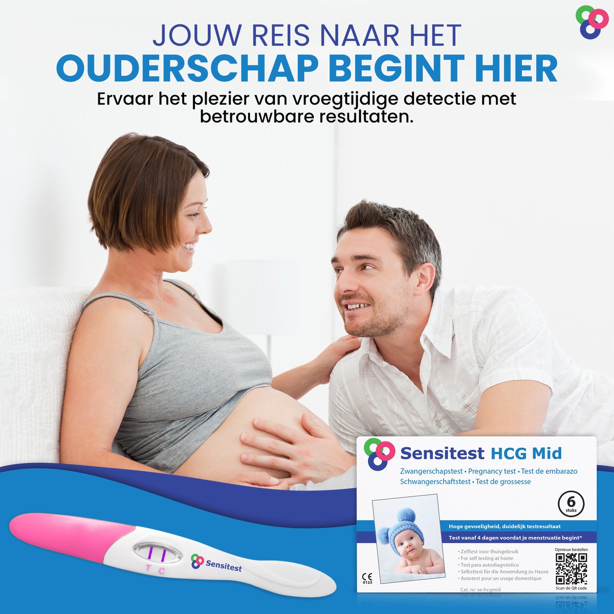 Sensitest Zwangerschapstest Midstream – 24 stuks – 10 mIU/ml – Test vanaf 6 dagen vóór menstruatie – Uitslag in 5 minuten – Inclusief handleiding & zwangerschapskalender – foto 7