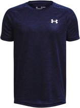 Under Armour UA Tech 2.0 SS-BLU Jongens Sportshirt - Midnight Navy - Wit