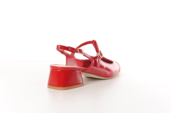 Escarpin femme Maury Mathilda en cuir verni rouge