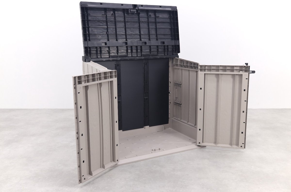 Toomax Stora way opbergbox 842 liter - taupe donker grijs
