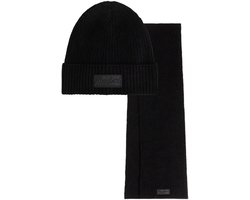 Malelions Ribbed Beanie en Sjaal Set Heren