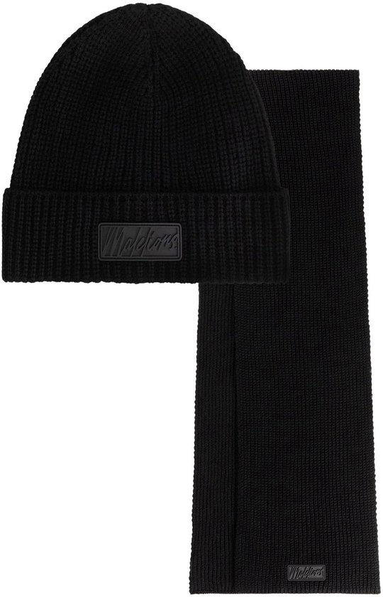 Malelions Ribbed Beanie en Sjaal Set Heren