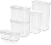 TEFAL Optima 5 Contenants de conservation pour aliments secs - 100% hermétiques, 100% hygiéniques - Sans BPA - N1142810