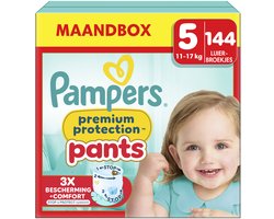 Pampers Premium Protection Pants - Maat 5 (12kg-17kg) - 144 Luiers - Maandbox