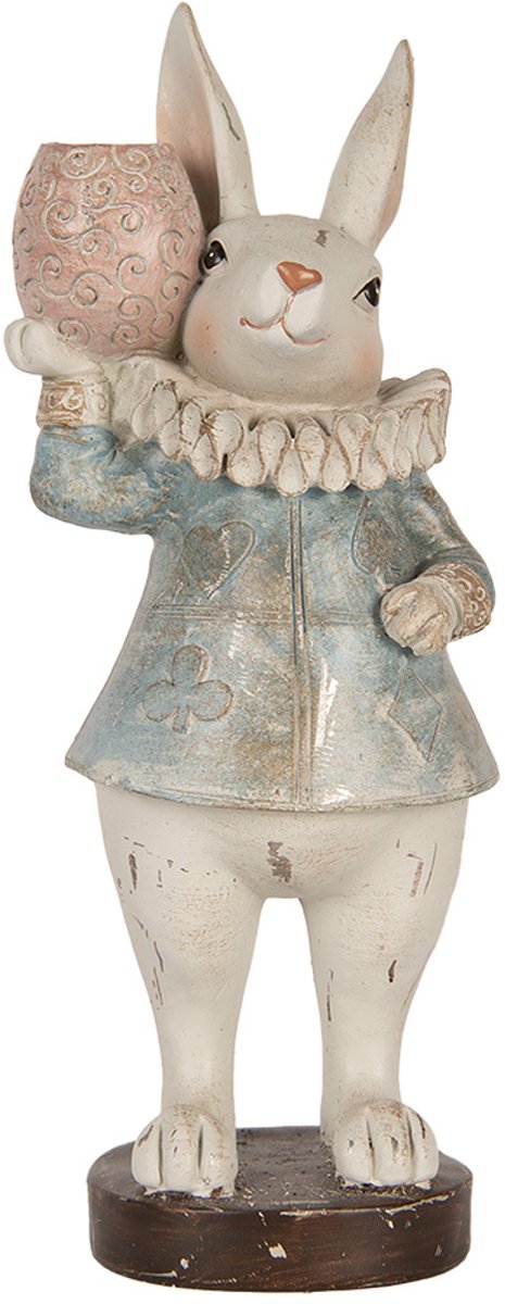 Decoratie Beeld Konijn 29 cm Beige Kunststof