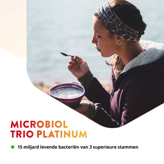 Vitals Microbiol Trio Platinum - 60 capsules - Biotica. 15 miljard levende bacteriën van 3 superieure stammen per capsule.