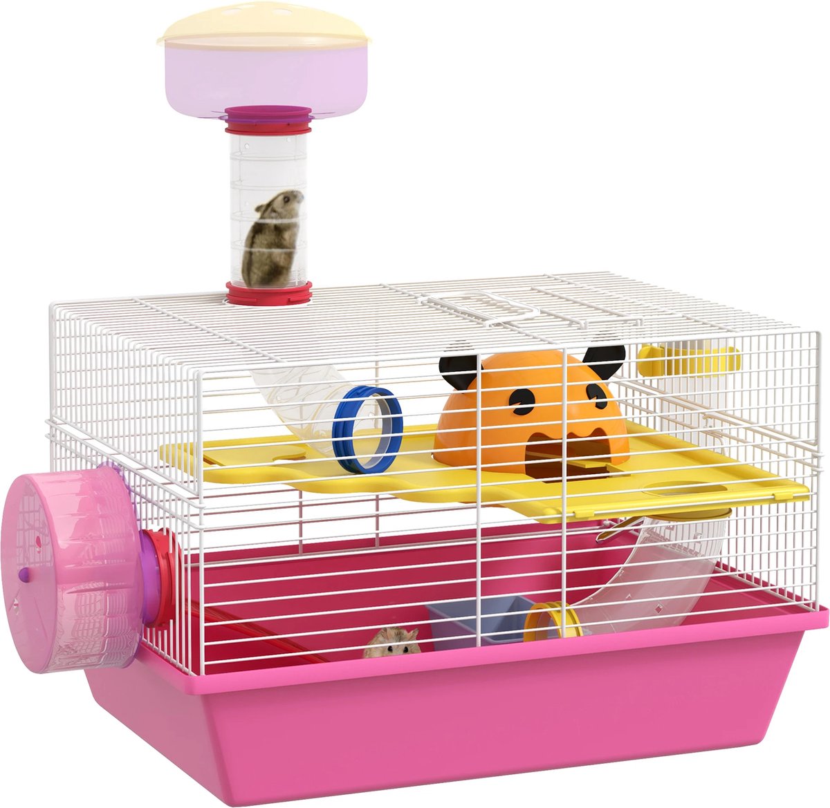Betaalbare Goederen® Hamsterkooi – Roze – Hamster – Hamster Kooi – Hamster Huisje – Knaagdier – Hamster Speelgoed
