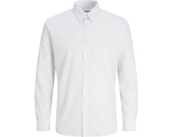 JJ REBEL JREBGAVIN SOLID SHIRT LS NOOS Heren Overhemd - White