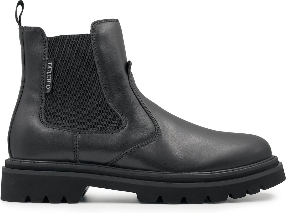 DUTCH'D Chelsea Boot RAW Zwart Luxe Nappa Leer Myth
