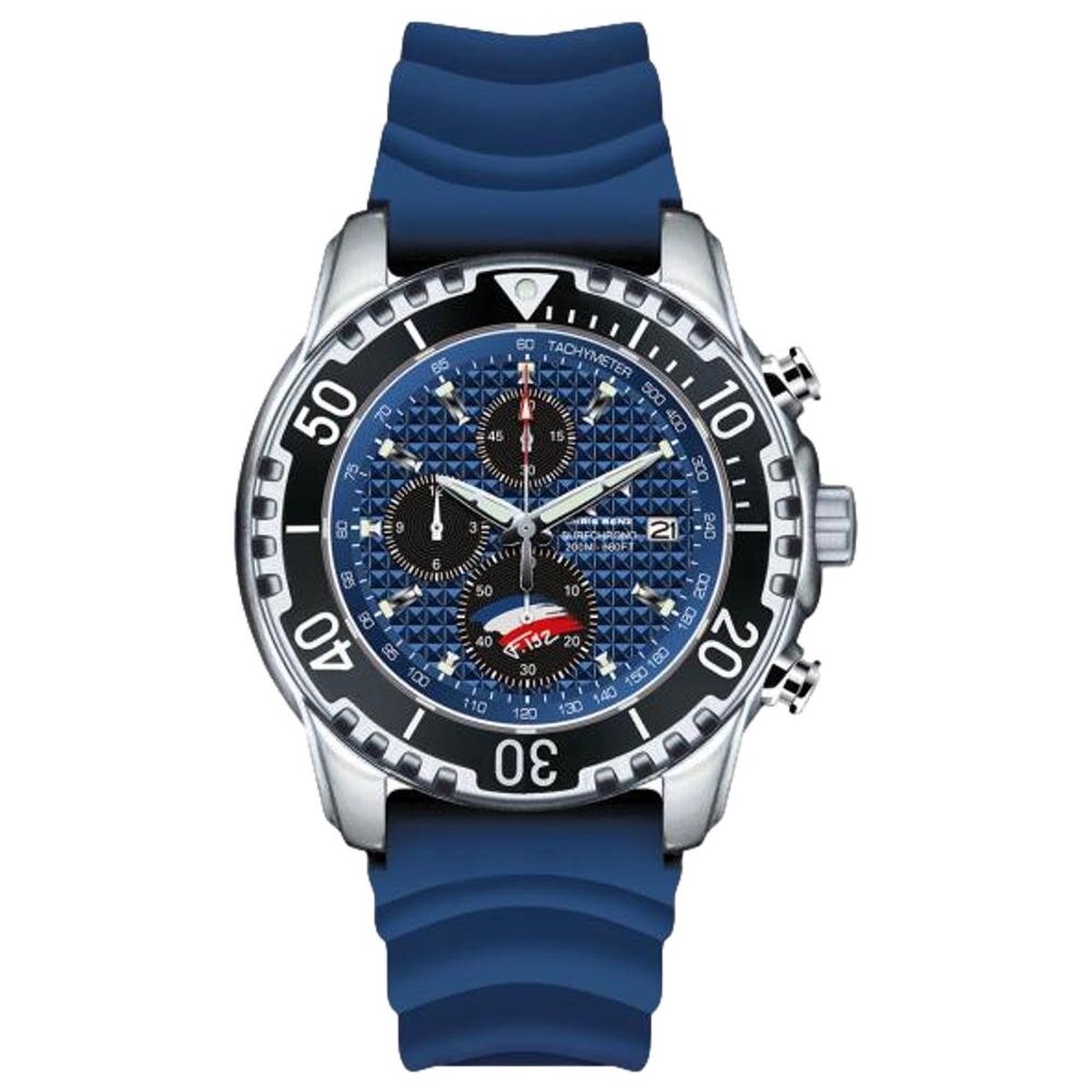 Chris Benz - CB-200SC-KBB - Duikhorloge - Unisex - Quartz