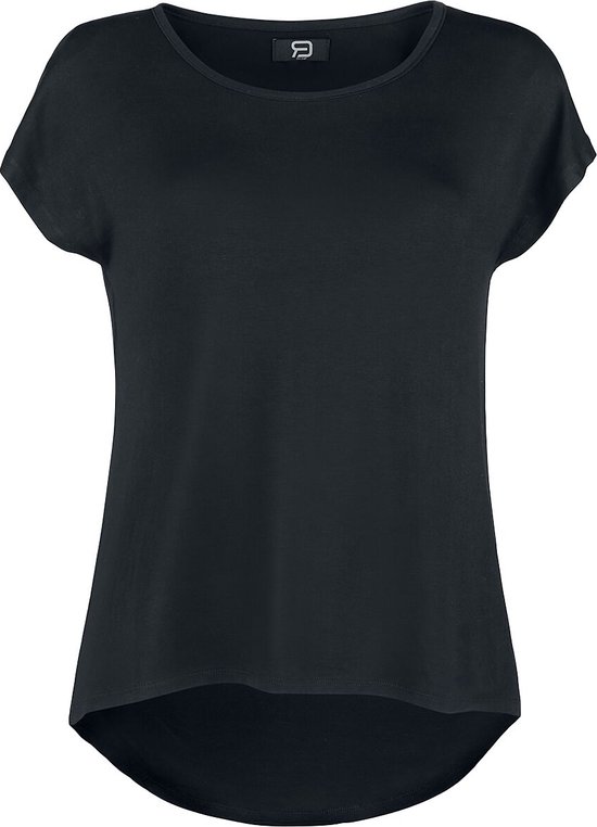 R.E.D. Rock-Engineered Design Zwart los basic T-shirt - Dames - 3XL