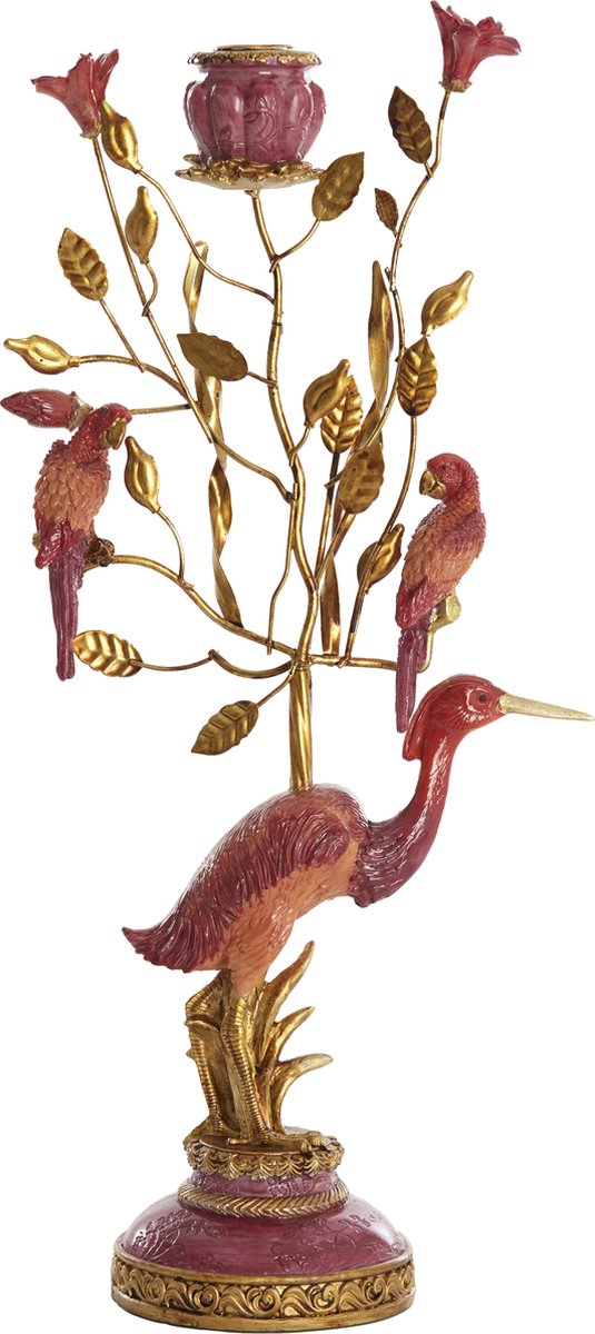 Light&living Kandelaar 22x11x44 cm HERON bordeaux+brons