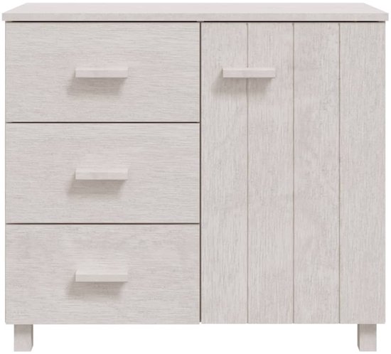 vidaXL Dressoir HAMAR 90x40x80 cm massief grenenhout wit - Dressoir - Dressoirs - Kast - Dressoirkast