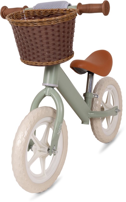 Foto: Loopfiets 12 inch balansfiets 2 t m 7 jaar verstelbaar zadel luchtbanden lichtgewicht magnesium fiets zonder trappers jongens meisjes mintgroen