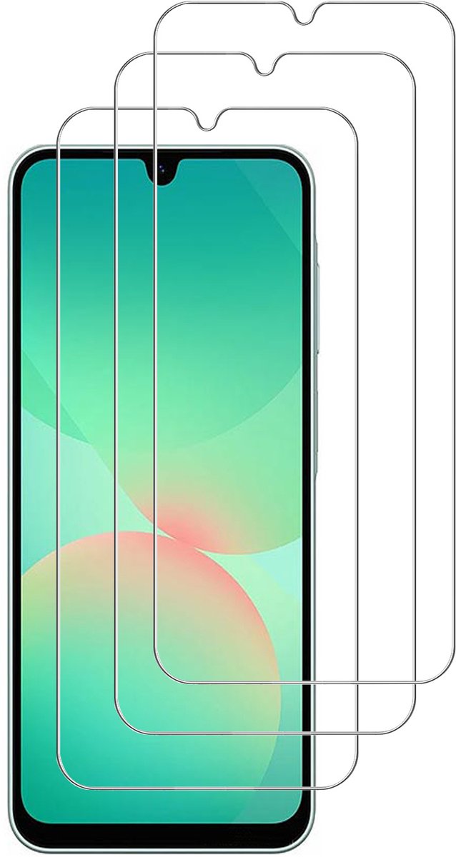 Screenprotectors geschikt voor Samsung Galaxy A26 - gehard Glas Tempered Glass – 3 Stuks