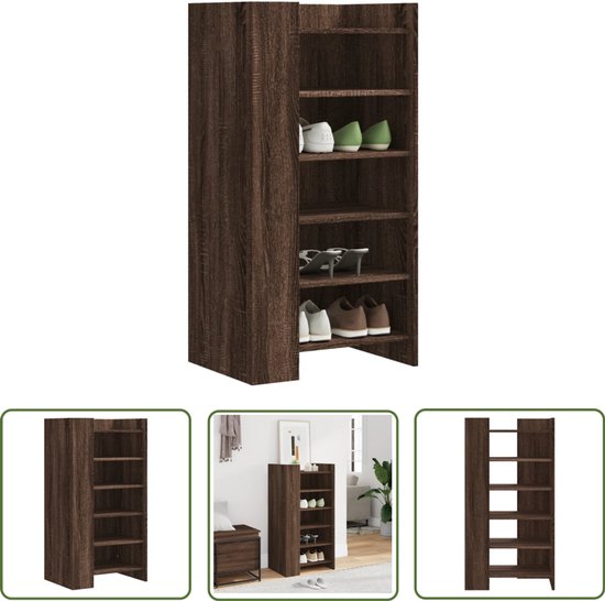 vidaXL Schoenenkast 52x37,5x100 cm bewerkt hout