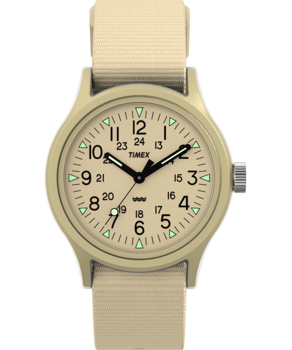 Timex MK1 TW2Y19800 Horloge - Textiel - Crème - Ø 36 mm