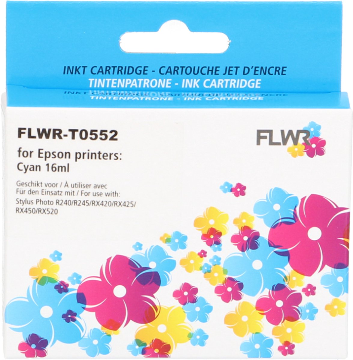 FLWR - Cartridges / Epson T0552 / cyaan / Geschikt voor Epson