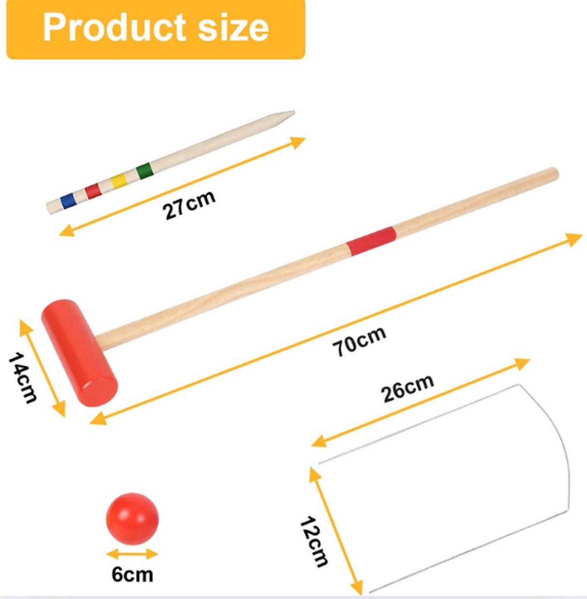 Houten croquet voor kinderen en familie