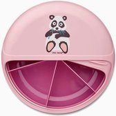 Carl Oscar SnackDisc - Boîte de rangement à emporter - plastique - rose - panda - D 15 cm - H 4,5 cm