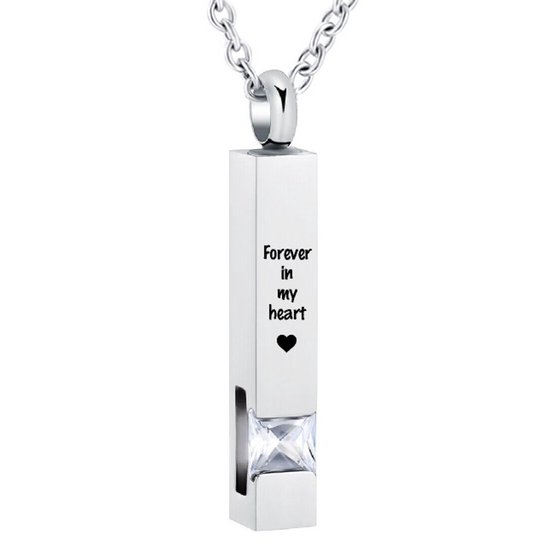 Luxe Ashanger Met Ketting En Gravering Forever In My Heart