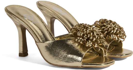 DESA Pantoufles Simili cuir Beige Femme Astuce de chaussure: ouvert Taille: 39 EU