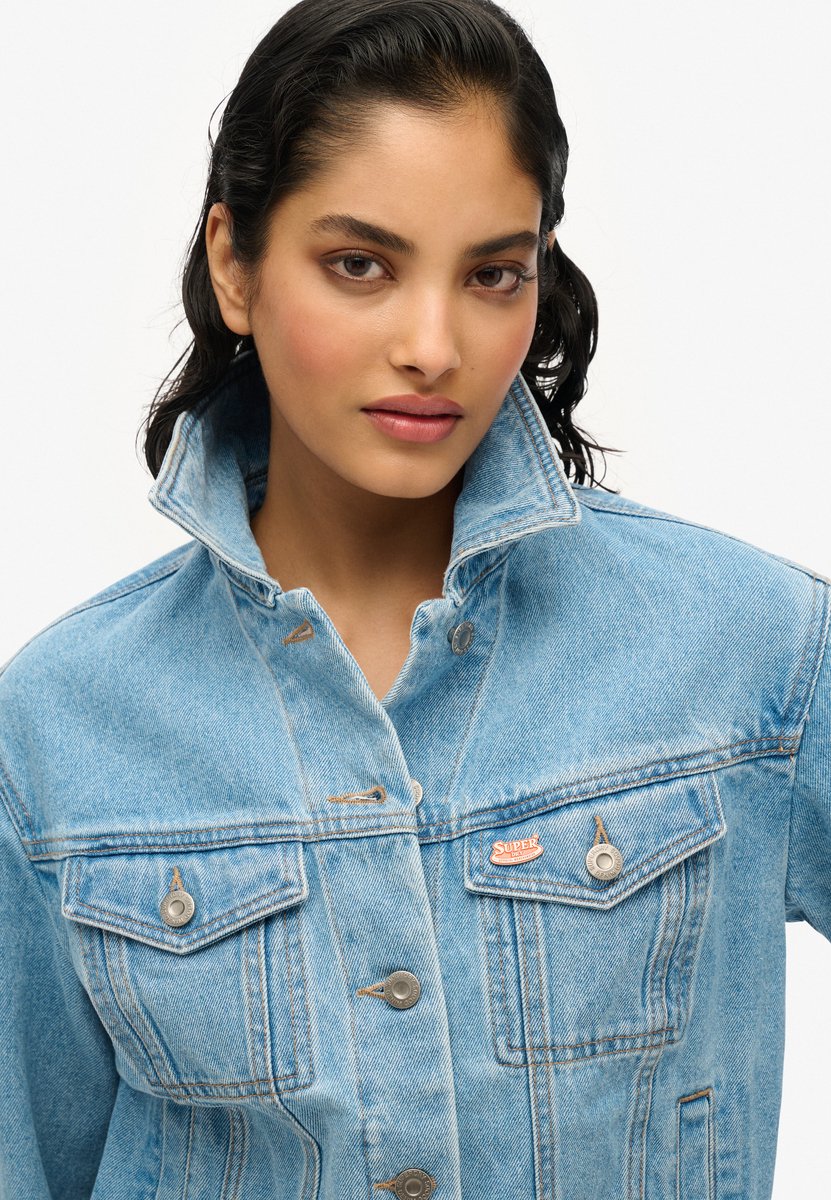 Superdry Versierd spijkerjack Dames Buitenjassen Blauw