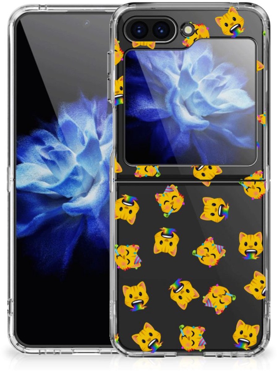 TPU bumper voor Samsung Galaxy Z Flip 5 Katten Emojis