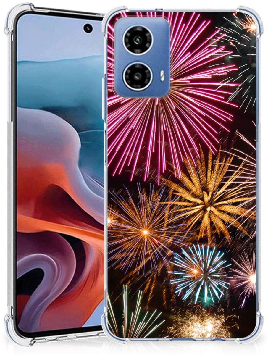 Motorola Moto G34 Anti Shock Bumper Case Vuurwerk