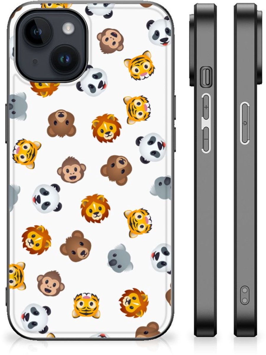 Back Case voor iPhone 15 Plus Dieren Emojis