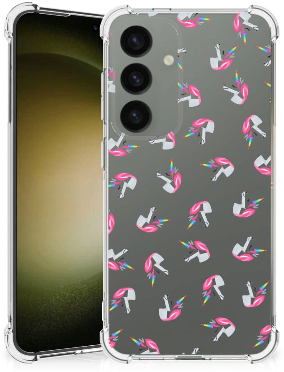 Doorzichtige Silicone Hoesje voor Samsung Galaxy S24 Unicorns