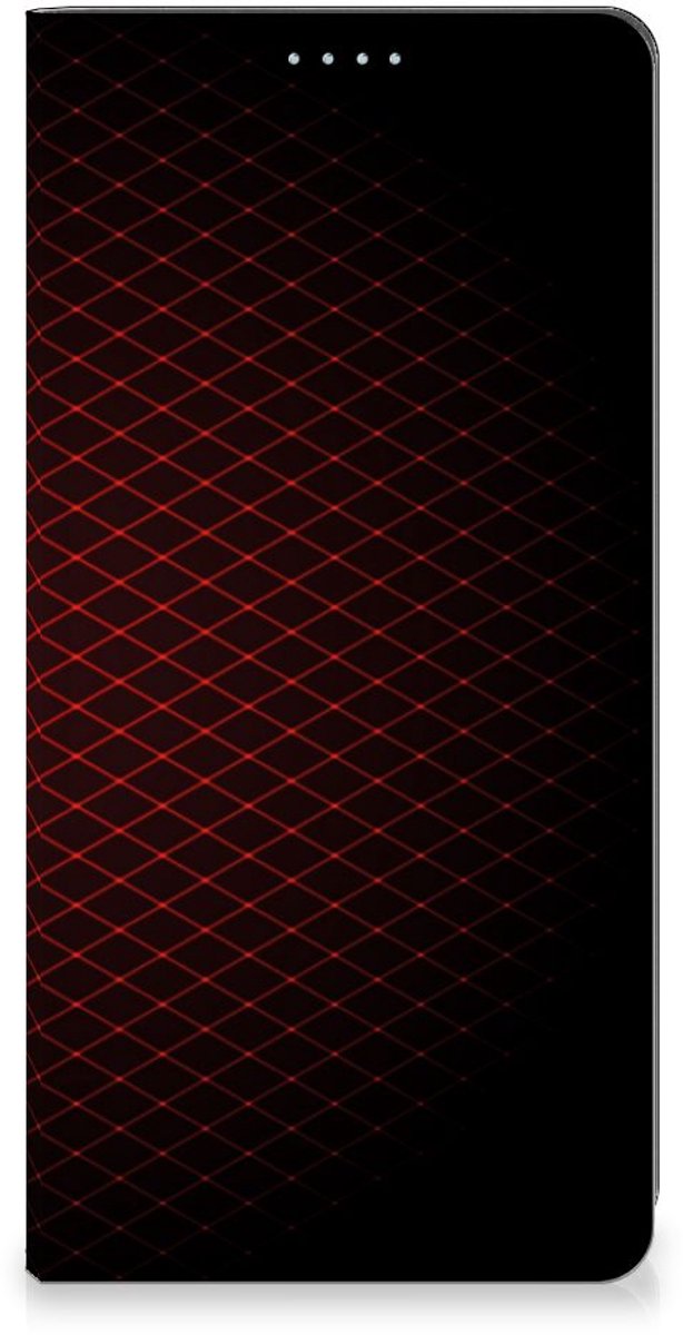 Motorola Moto G72 Hoesje met Magneet Geruit Rood