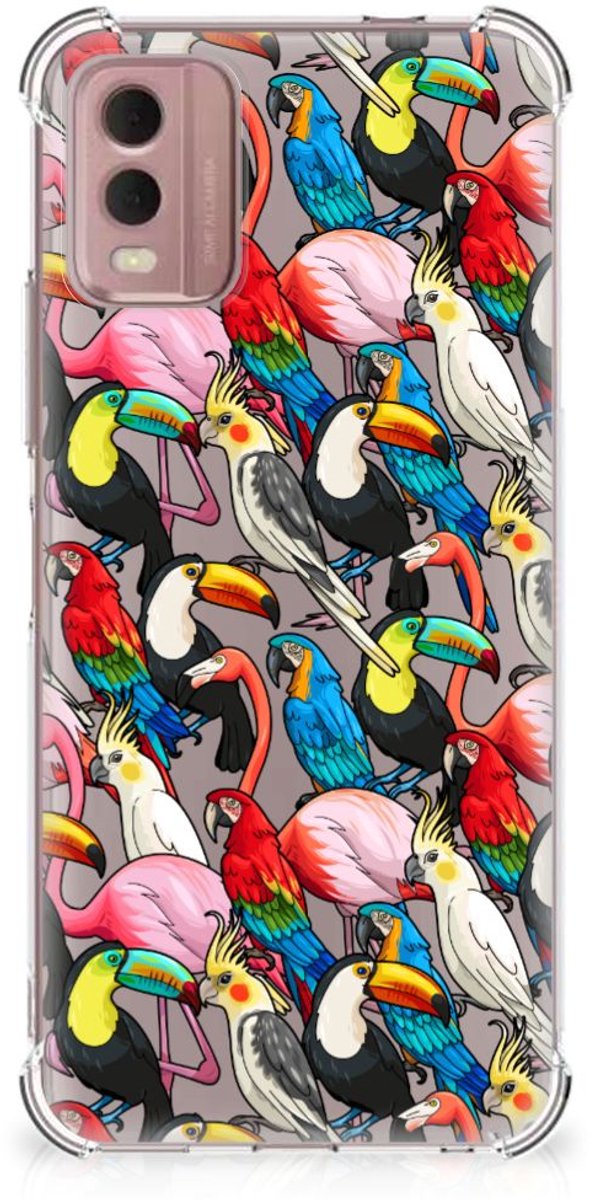 Nokia C32 Case Anti-shock Birds