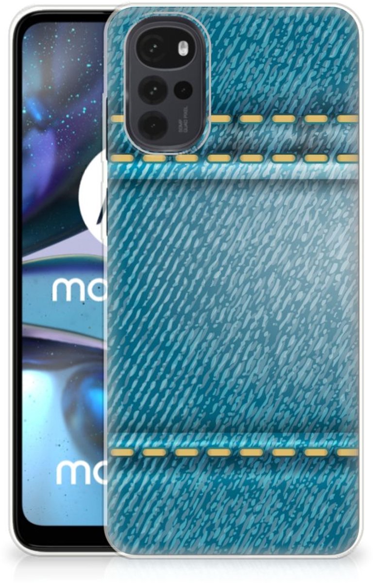 Motorola Moto G22 Silicone Back Cover Jeans