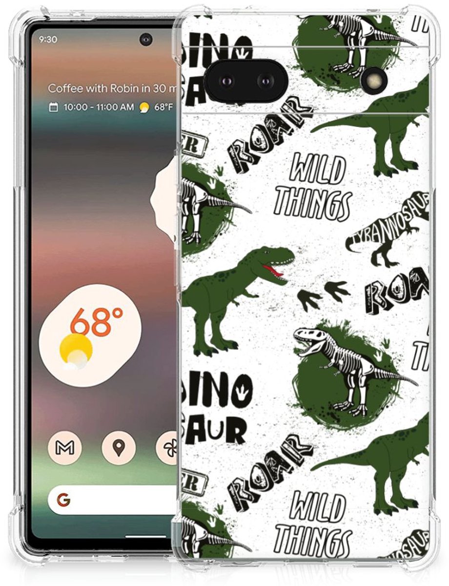 Case Anti-shock voor Google Pixel 6A Dinosaurus