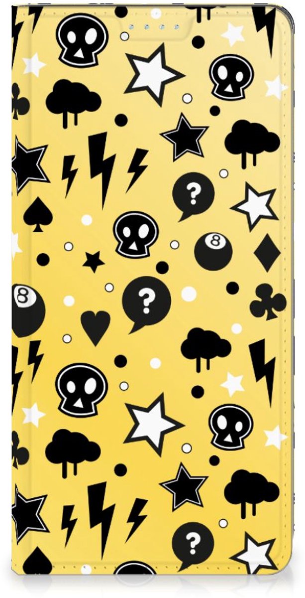 Mobiel BookCase Motorola Moto G72 Punk Geel