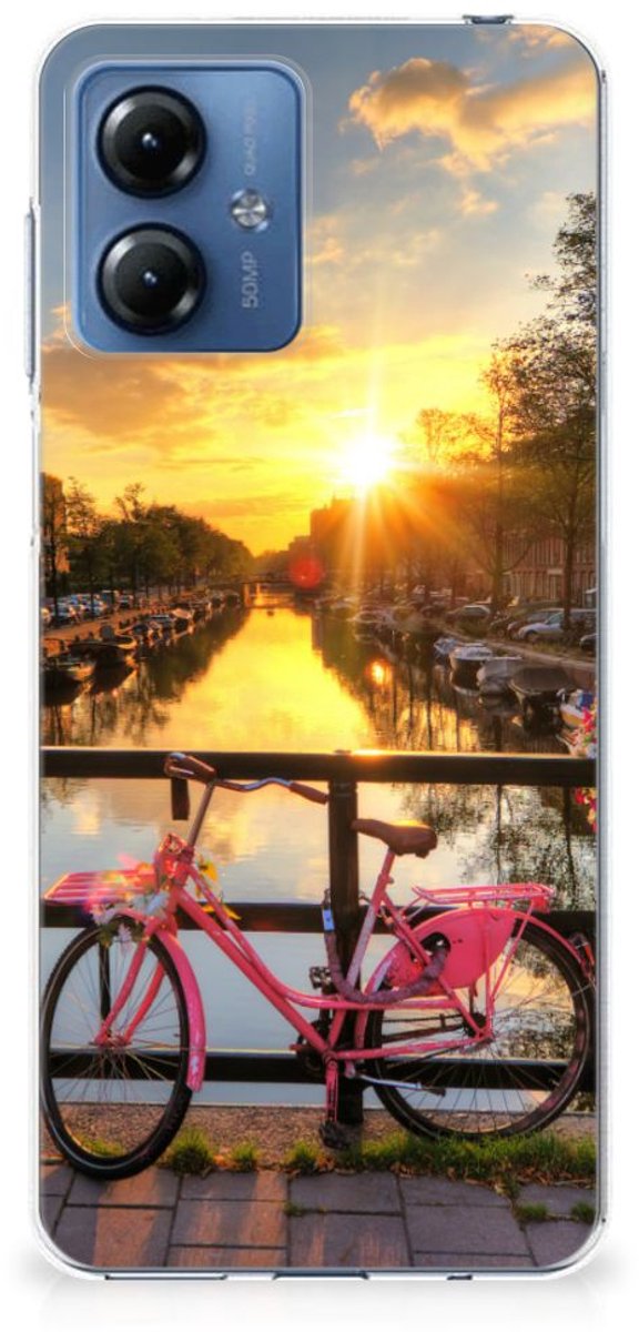 Motorola Moto G14 Siliconen Back Cover Amsterdamse Grachten