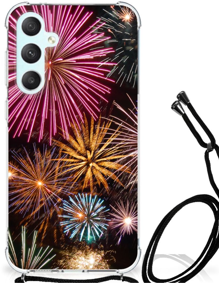 Back Cover voor Samsung Galaxy S23 FE Anti Shock Bumper Case Vuurwerk