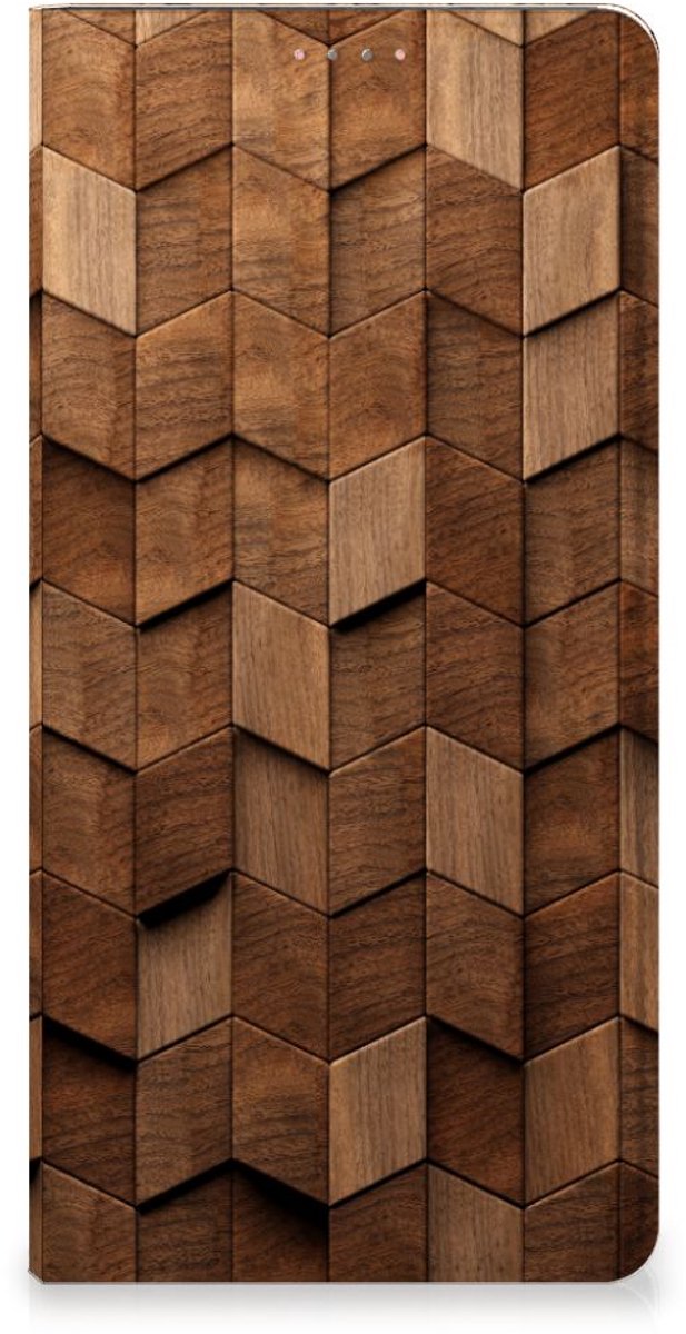 Standcase Hoesje voor Book Wallet Case voor Samsung Galaxy A13 (4G) Wooden Cubes