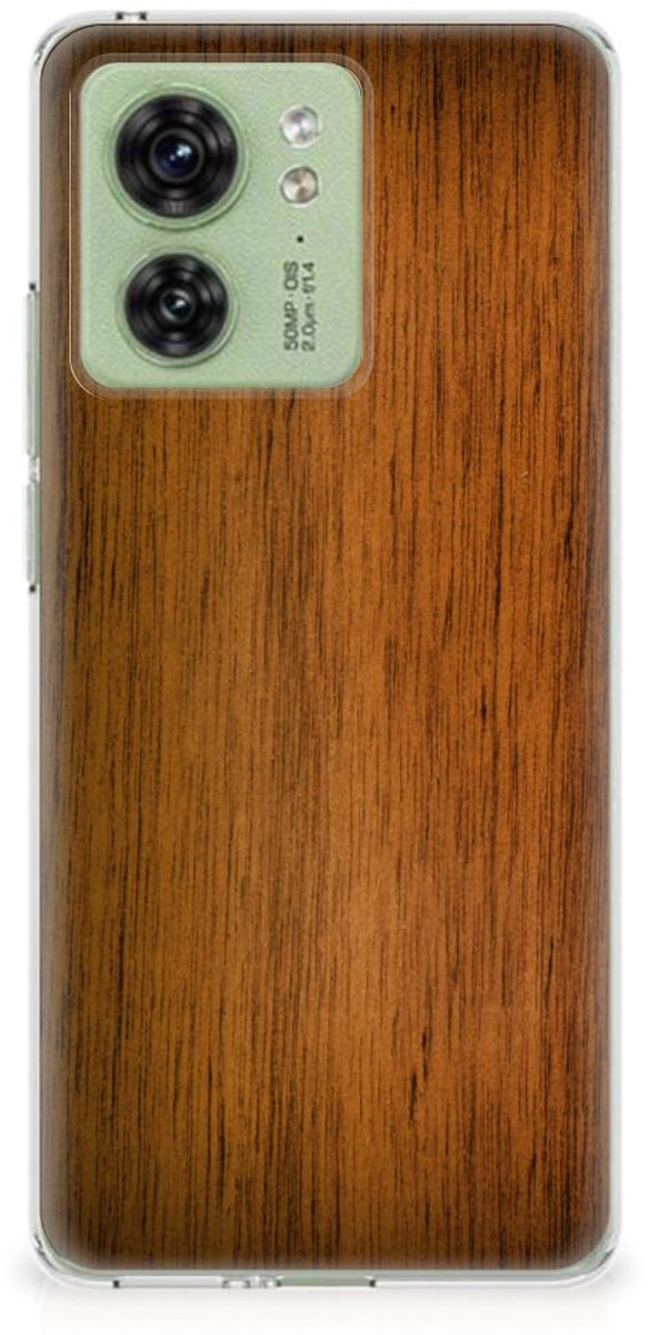 Motorola Edge 40 Bumper Hoesje Donker Hout