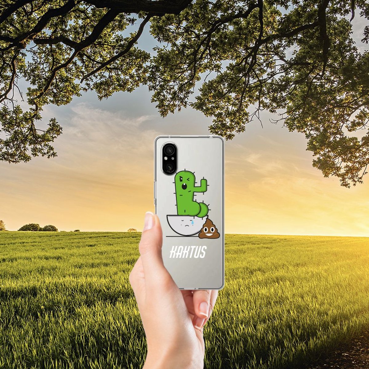 Sony Xperia 5 V Telefoonhoesje met Naam Cactus Poo