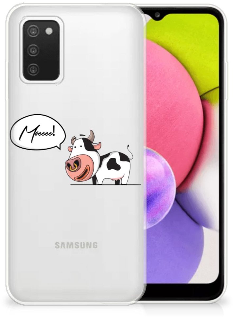 Samsung Galaxy A03S Telefoonhoesje met Naam Cheeky Cow