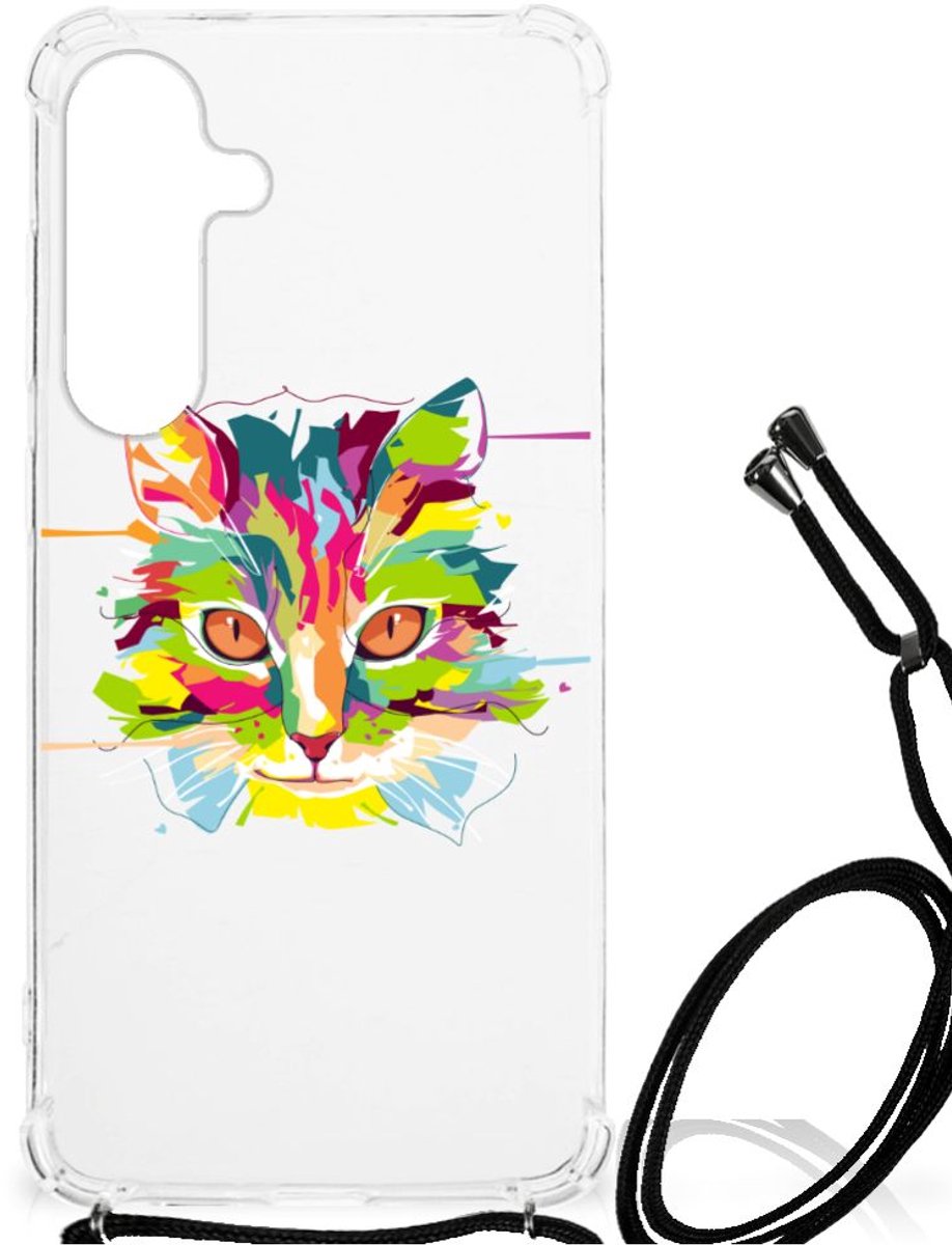 Samsung Galaxy S24 Plus Stevig Bumper Hoesje Cat Color